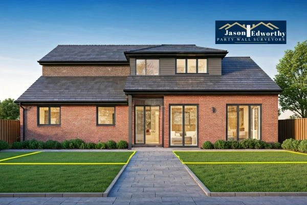 Home extension focusing on boundary line Newark-on-Trent